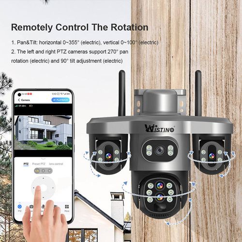 Solar-Powered Surveillance Camera, Free Data Usage, Outdoor Monitor, No Power, No Network, 360° HD, Night Vision