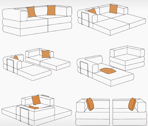 Modern luxury living room sofa set recliner leisure sofa bed