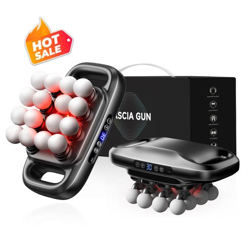 Professional-grade multi-head deep muscle and tissue massage gun, portable neck massager with gift box