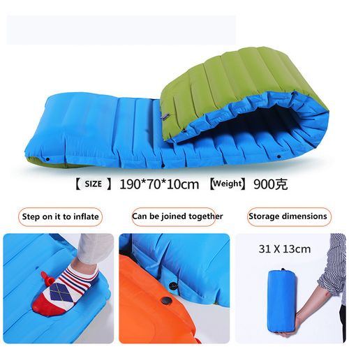 Camping ultra-light sleeping mat bed 190*70*10cm portable waterproof air cushion camping mat with pillow