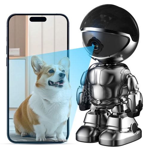 High-quality cute robot security CCTV camera 1080P intelligent IP motion tracking robot WiFi network camera