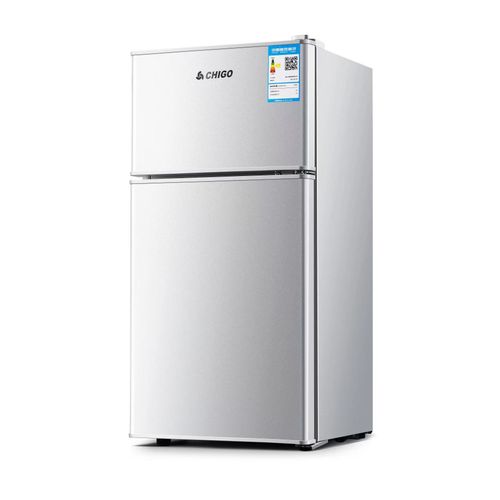 62L 78L Mini Double-Door Refrigerator Portable Home or Hotel Refrigerator Silver