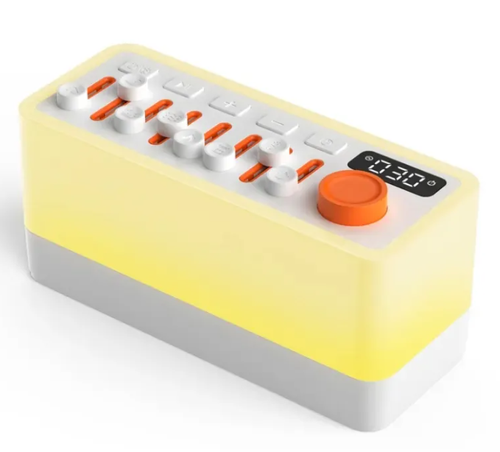 New White Noise Sleep Aid: Calming Sleep Enhancer with Jelly Night Light & Bluetooth Speaker