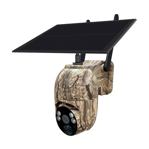 Solar-Powered Full-Color Night Vision Closed-Circuit Television Camera with Camouflage Design, Two-Way Voice, Wireless Monitoring, Waterproof and Dustproof