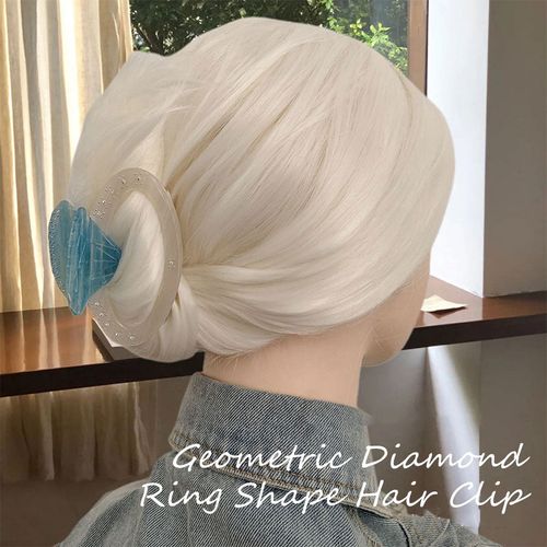 Geometric Diamond Ring Shape Hair Clip