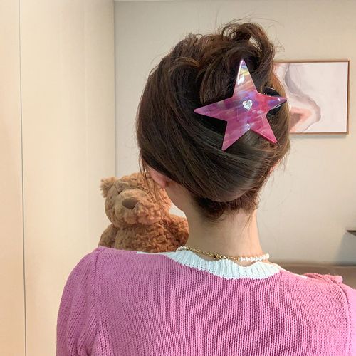 Pink Star Hair Clip