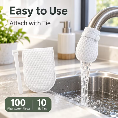⏰60%OFF⚡50K+ SOLD!💥Anti-Splash Kitchen Faucet Cotton Filter for Sediment & Rust Removal