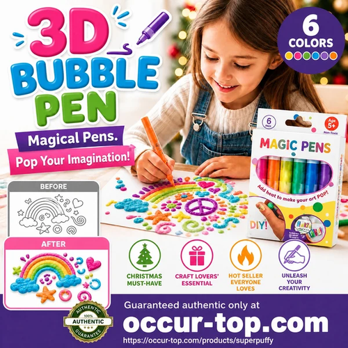 💥LAST DAY BUY 1 GET 1 FREE!!🎁🔮Magic Pen – Draw 3D with one stroke!🎄DIY Bubble Magic Drawing Pens 6