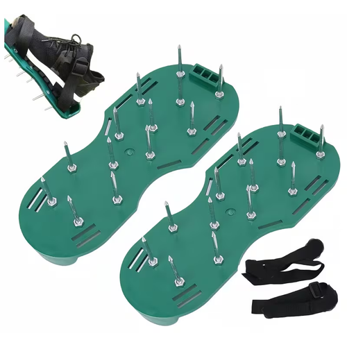 2pcs Gunite Spiked Shoes with 1.1 Inch Sharp Short Spikes, Epoxy Floor Spiked Shoes, Nail Sole Shoes for Epoxy Coating, Self-Leveling Floors, Garage Floors, And Concrete Overlay Installation