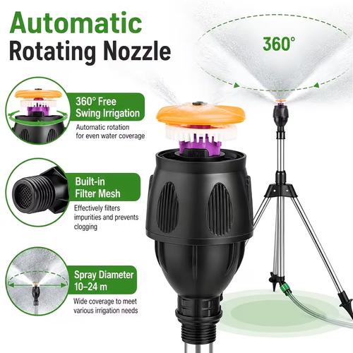 1pc 360-Degree Automatic Rotating Lawn Sprinkler