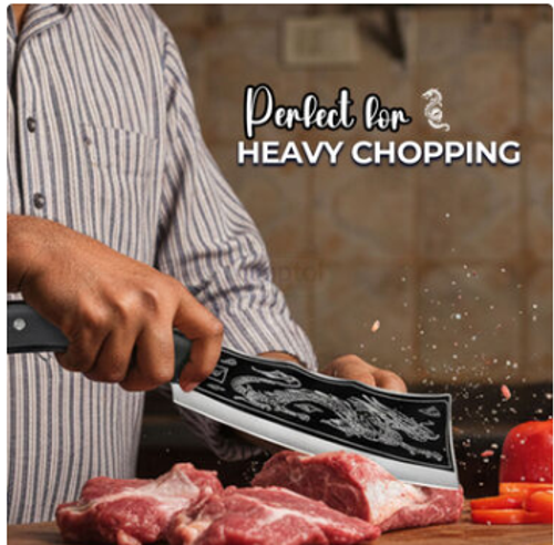 🔥🥩🍖🔪 Black Dragon Knife Japanese Titanium Steel Version