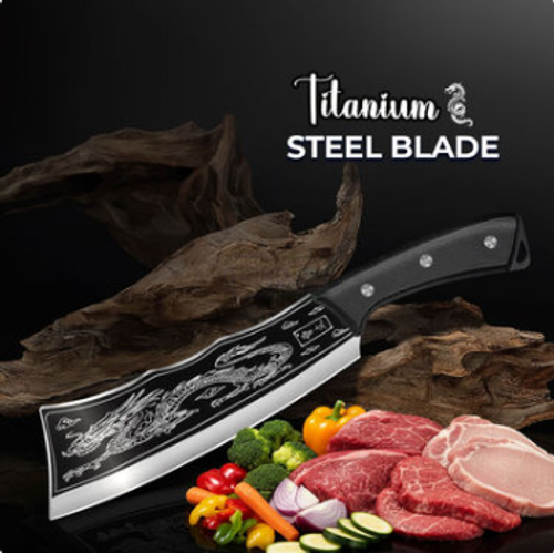 🔥🥩🍖🔪 Black Dragon Knife Japanese Titanium Steel Version
