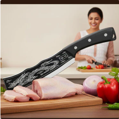 🔥🥩🍖🔪 Black Dragon Knife Japanese Titanium Steel Version