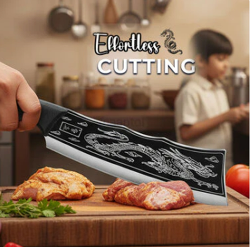 🔥🥩🍖🔪 Black Dragon Knife Japanese Titanium Steel Version