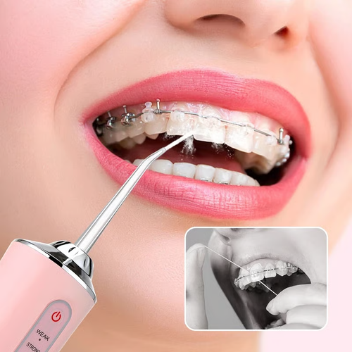 Rechargeable Portable Electric Dental Water Flosser Oral Irrigator With 4 Nozzle