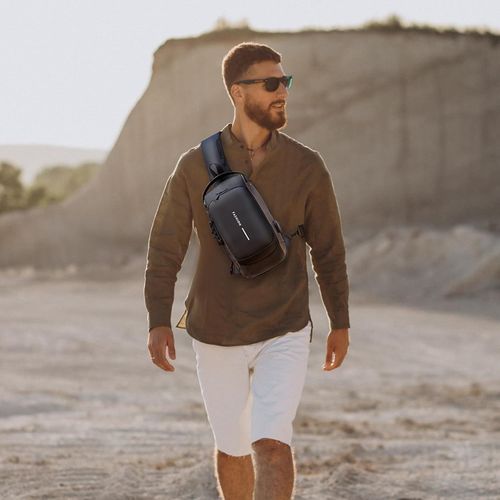 Anti-theft and waterproof unisex shoulder bag