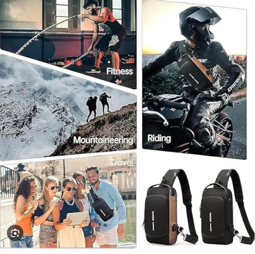 Anti-theft and waterproof unisex shoulder bag