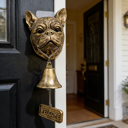Three-dimensional Interesting Dog Welcome Doorbell, Hanging Resin Decorative Doorbell, the Bell Can Ring, a Gift for Friends Who Keep Pets, a Variety of Styles of Hanging Doorbells