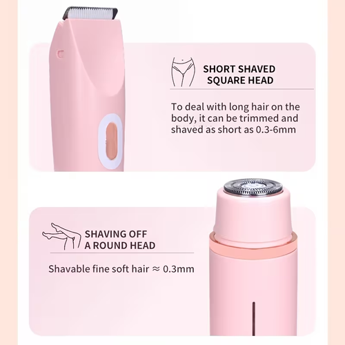 IPX7 Waterproof Dual-head Shaver for Women