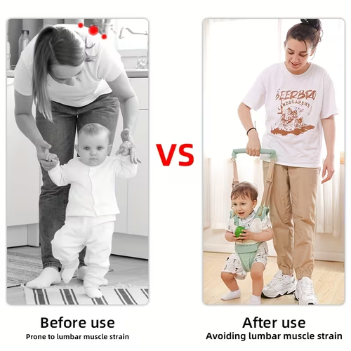 One Upgraded Baby Walker Featuring an Adjustable Breathable Design And Reinforced Crotch Support. The Crotch Piece Can Be Removed for Use As Both a Walker And a Baby Carrier. Ideal for Both Indoor And Outdoor Activities