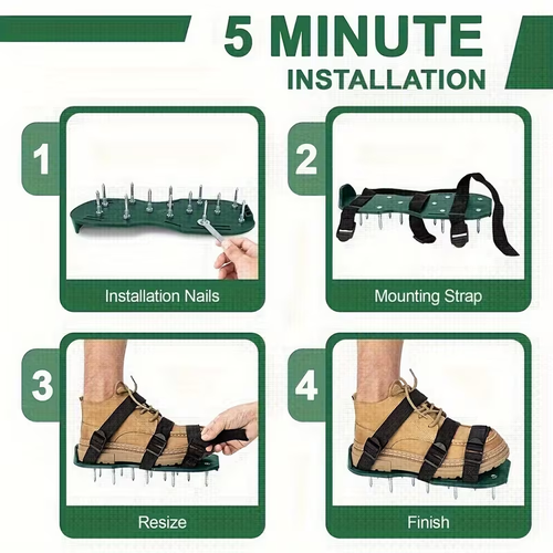 2pcs Gunite Spiked Shoes with 1.1 Inch Sharp Short Spikes, Epoxy Floor Spiked Shoes, Nail Sole Shoes for Epoxy Coating, Self-Leveling Floors, Garage Floors, And Concrete Overlay Installation