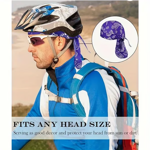 5pcs.Paisley Cooling Headscarf Cap.Pack of 5 mixed colors