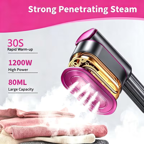 High-power Handheld Hanging Iron Portable Steam Iron with Large Capacity Water Tank Fast Atomization Stainless Steel Panel