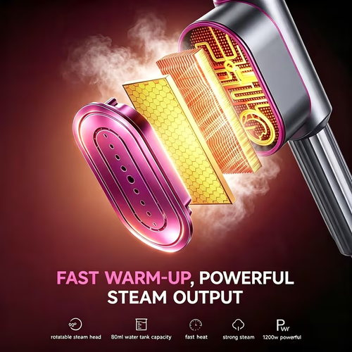 High-power Handheld Hanging Iron Portable Steam Iron with Large Capacity Water Tank Fast Atomization Stainless Steel Panel