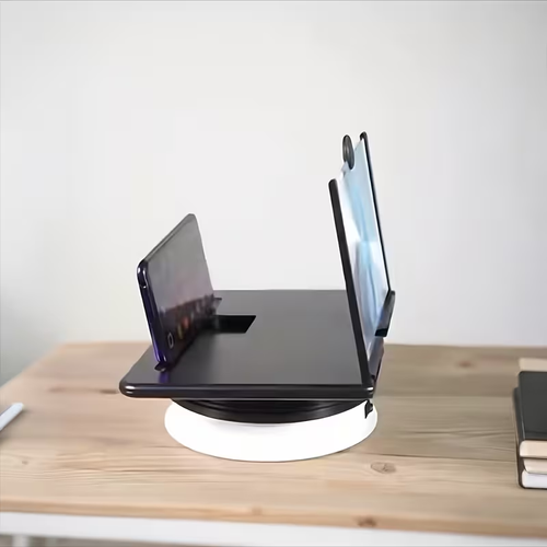 12-inch- Phone Amplifier - HD 3D Screen Magnifier And Enhancer for All Smartphones, with Filter Function, Foldable, Ultra Lightweight! Adjustable to Any Angle, Protects Your Eyes. Watch, Browse, Game - Completely Hands-Free!