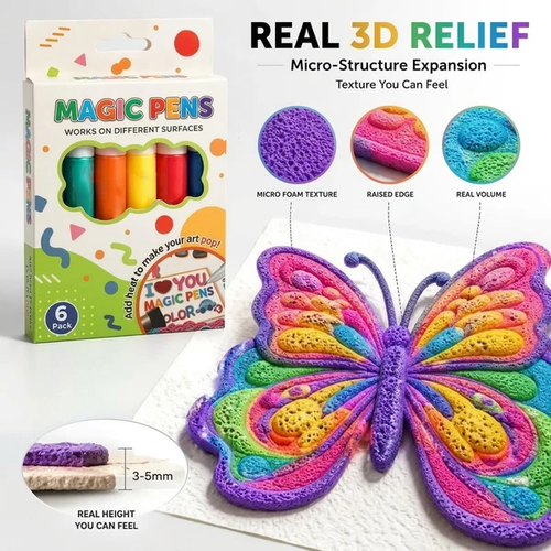 💥LAST DAY BUY 1 GET 1 FREE!!🎁🔮Magic Pen – Draw 3D with one stroke!🎄DIY Bubble Magic Drawing Pens 6