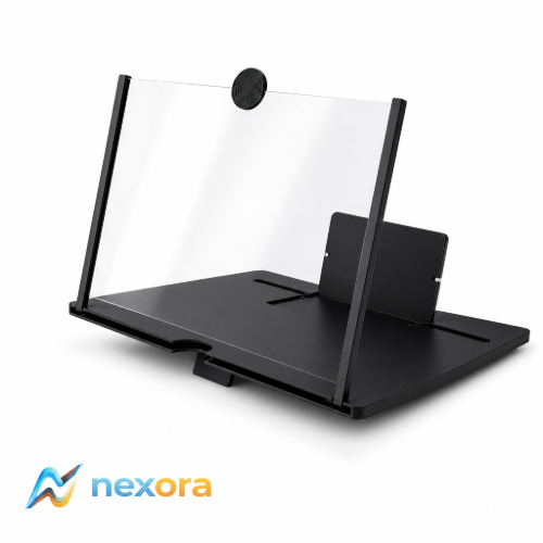 12-inch- Phone Amplifier - HD 3D Screen Magnifier And Enhancer for All Smartphones, with Filter Function, Foldable, Ultra Lightweight! Adjustable to Any Angle, Protects Your Eyes. Watch, Browse, Game - Completely Hands-Free!