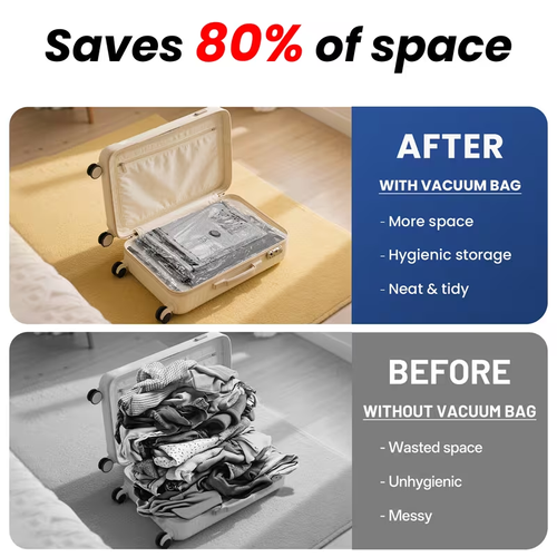 15-Pack Travel Vacuum Storage Bags with Portable USB Electric Pump, Portable Vacuum Seal Bags for Luggage And Suitcases, Space Saver for Clothes And Travel Organization