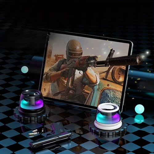 A New Compact Magnetic Wireless Speaker, Featuring a Wireless Stand, Stereo Sound, And Portable RGB Ambient Lighting