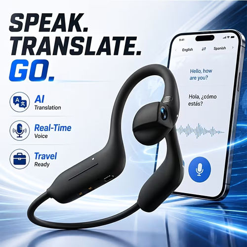 E12 Intelligent Translation Camera Earphones