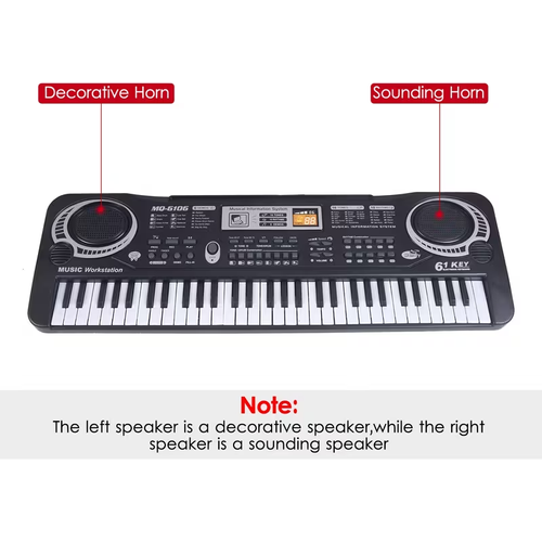 61 Key Electronic Piano Keyboard Set With Built-in Mic & Printed Music Sheets | USB Power | Complete Beginner Kit For Home Use | Ideal Birthday Gift