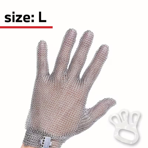1pc JOISIV Cut-Resistant Stainless Steel Chainmail Glove