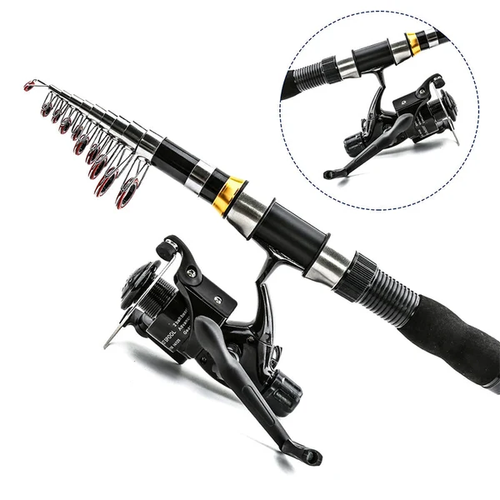 🎣 LIMITED-TIME 50% OFF 🧳 Complete Telescopic Fishing Kit — Rod, Reel, Lures & Bag