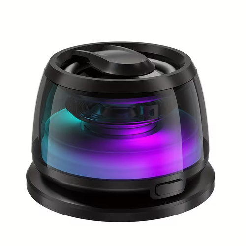 A New Compact Magnetic Wireless Speaker, Featuring a Wireless Stand, Stereo Sound, And Portable RGB Ambient Lighting
