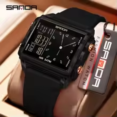 ✨Waterproof Transparent Digital Watch – 50M Rating, Luminous Display, Hybrid Time