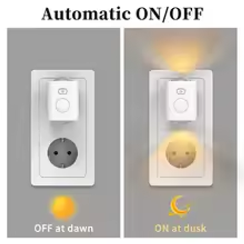 Motion Sensor Plug in Night Light RGB Color Changing Dusk to Dawn Touch Control Brightness Adjustable EU Wall Lamp Bedroom