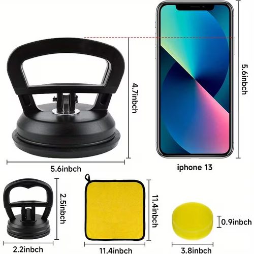 5 Pack Car Dent Puller Set, Suction Cup Holder Dent Repair Kit, Versatile DIY Car Body Repair Kit, Quick Car Dent Remover Tool for Paintless Car Body Dent, Lifting and Heavy Objects Moving, SUV & Cars Universal Paintless Dent Removal Tools