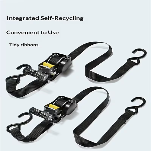 Heavy-duty Automatic Retractable Ratchet Strap-11-foot S-hook Strap With Padded Handle, Cargo Securing Strap, Working Load Limit 1, 500 Lbs, Suitable For Lorries, Freight Trailers, Motorbikes, Removals And Household Appliances