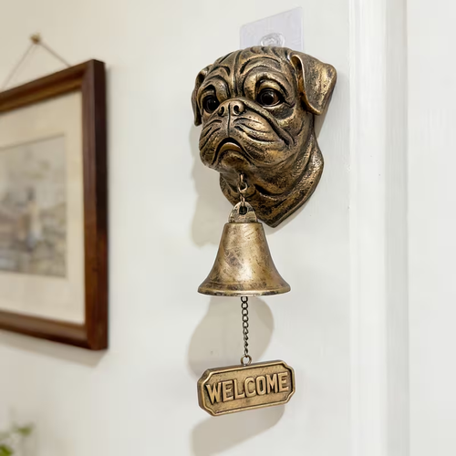 Three-dimensional Interesting Dog Welcome Doorbell, Hanging Resin Decorative Doorbell, the Bell Can Ring, a Gift for Friends Who Keep Pets, a Variety of Styles of Hanging Doorbells