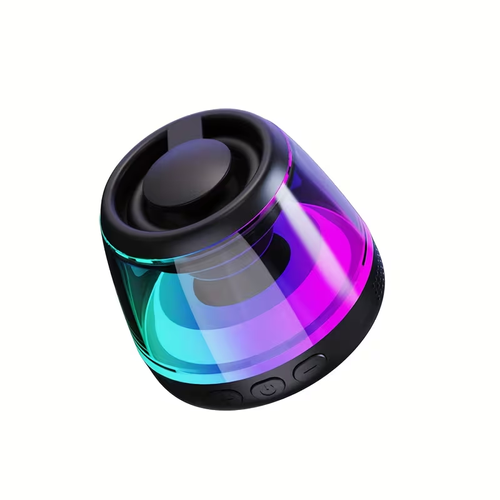 A New Compact Magnetic Wireless Speaker, Featuring a Wireless Stand, Stereo Sound, And Portable RGB Ambient Lighting
