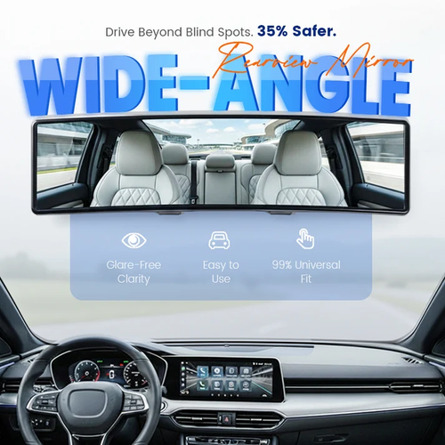 Wide Car Curved Rear View Mirror