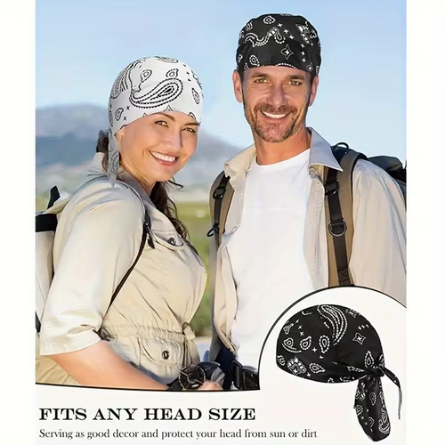 Paisley Cooling Headscarf Cap,5 pieces per pack, mixed with 5 different colors.