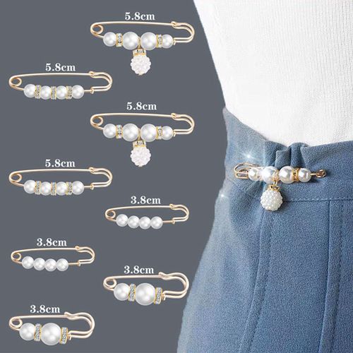 ✨ 4pcs  Pearl Corset Brooch | Elegant Waist & Collar Fashion Pin