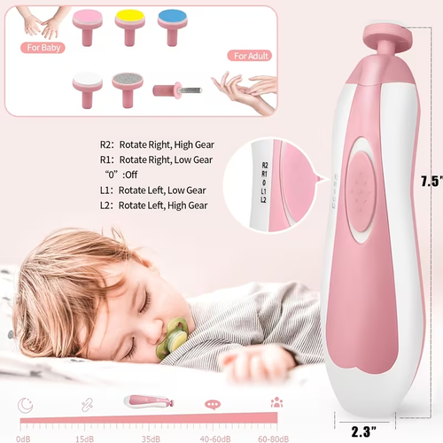 Baby Healthcare And Grooming Kit,   Baby Electric Nail Trimmer Set Newborn Nursery Health Care Set for Newborn Infant Toddlers Baby Boys Girls Kids Haircut Tools