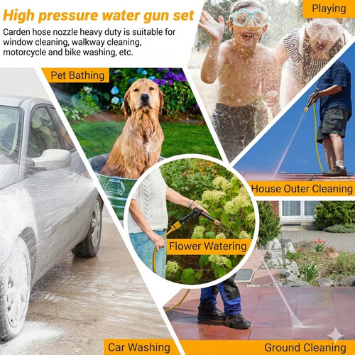 🔥Portable High-Pressure Spray Gun, Adjustable Hose Nozzle