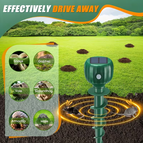 Solar Ultrasonic Outdoor Animal Repellent